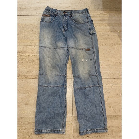 Pepe Jeans London Light Wash Distressed Blue Denim Straight Jeans Men's Size‎ 34 - Picture 1 of 12